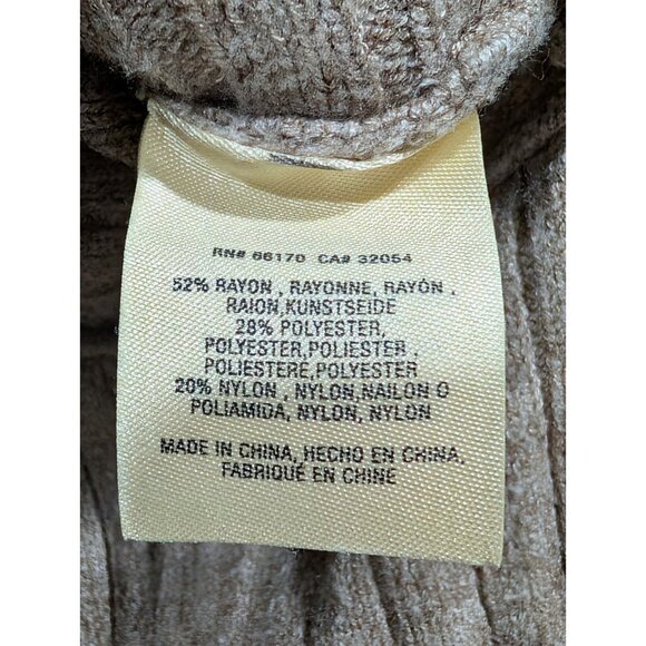 Anthropologie Moth Tisbury Turtleneck Pullover Sweater Tan Knit Womens Large - Picture 9 of 16